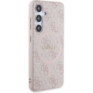 Kup Etui Guess GUHMS24SG4GFRP Samsung Galaxy S24 hardcase 4G Collection Leather Metal Logo MagSafe różowy/pink - GUE3328 - {ean13} - Sklep Home Screen