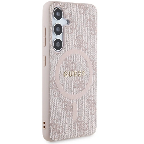 Kup Etui Guess GUHMS24SG4GFRP Samsung Galaxy S24 hardcase Colecția 4G Piele Metal Logo MagSafe roz/pink - GUE3328 - {ean13} - Sklep Home Screen