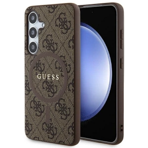 Kup Case Guess GUHMS24SG4GFRW Samsung Galaxy S24 Hardcase 4G Collection Leder Metall Logo MagSafe braun/brown - GUE3329 - {ean13} - Sklep Home Screen