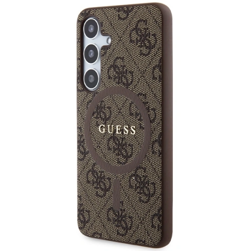 Kup Etui Guess GUHMS24SG4GFRW Samsung Galaxy S24 hardcase 4G Collection Leather Metal Logo MagSafe hnědý/brown - GUE3329 - {ean13} - Sklep Home Screen