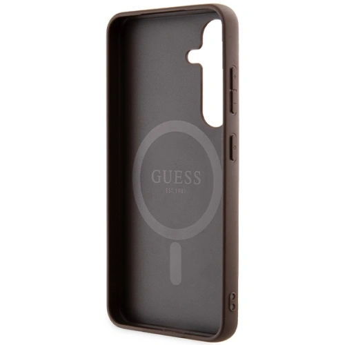 Kup Etui Guess GUHMS24SG4GFRW Samsung Galaxy S24 hardcase 4G Collection Leather Metal Logo MagSafe hnědý/brown - GUE3329 - {ean13} - Sklep Home Screen