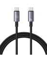 Kabel USAMS US-SJ661 USB-C / USB-C 60W 1,2m Fast Charging stalowy/tarnish