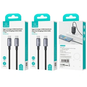 Kup Kabel USAMS US-SJ661 USB-C / USB-C 60W 1,2m Fast Charging stalowy/tarnish - USA1058 - {ean13} - Sklep Home Screen
