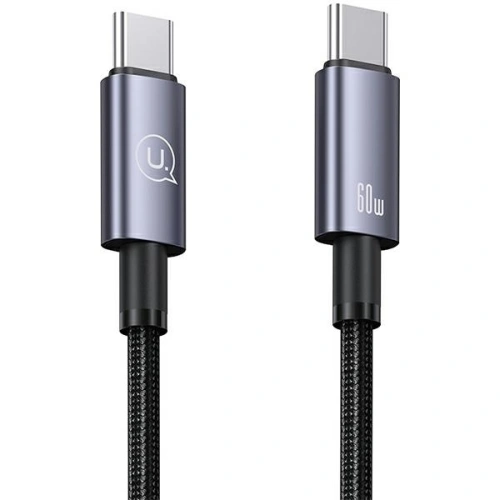 Kup Kabel USAMS US-SJ664 USB-C / USB-C 60W 2m Fast Charging stalowy/tarnish - USA1059 - {ean13} - Sklep Home Screen