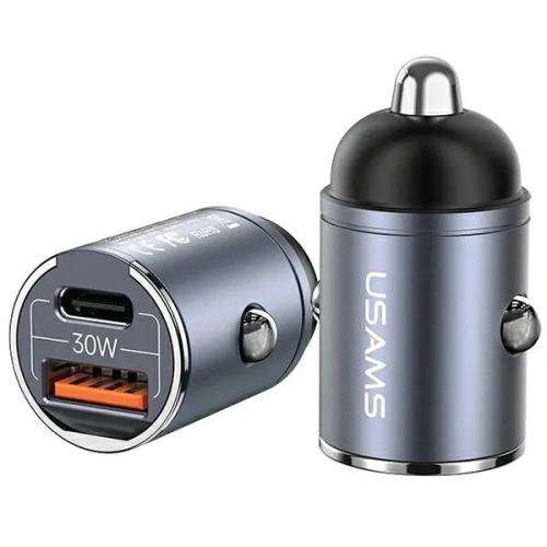 Kup Ładowarka samochodowa USAMS C38 USB-A, USB-C 30W PD Fast Charge fioletowy/purple - USA1060 - {ean13} - Sklep Home Screen