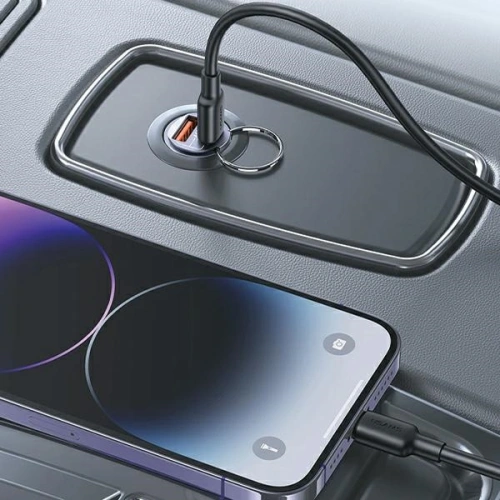 Kup Încărcător auto USAMS C38 USB-A, USB-C 30W PD Încărcare rapidă violet/purple - USA1060 - {ean13} - Sklep Home Screen