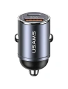 Ładowarka samochodowa USAMS C38 USB-A, USB-C 30W PD Fast Charge stalowy/tarnish
