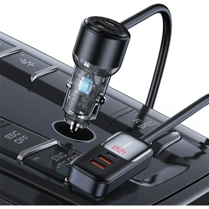 Kup Ładowarka samochodowa USAMS C40 3xUSB-A,2 xUSB-C 165W PD+QC Fast Charge czarny/black - USA1062 - {ean13} - Sklep Home Screen