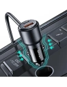 Kup USAMS C40 autós töltő 3xUSB-A, 2xUSB-C 165W PD+QC Gyors Töltés fekete - USA1062 - {ean13} - Sklep Home Screen