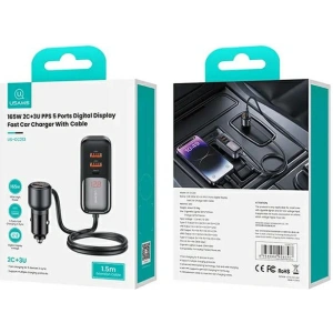 Kup Ładowarka samochodowa USAMS C40 3xUSB-A,2 xUSB-C 165W PD+QC Fast Charge czarny/black - USA1062 - {ean13} - Sklep Home Screen