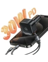 Kup Ładowarka samochodowa USAMS C41 ze zwijanym kablem 1xUSB-C, 1xLightning PD 30W Fast Charge czarny/black - USA1063 - {ean13} - Sklep Home Screen