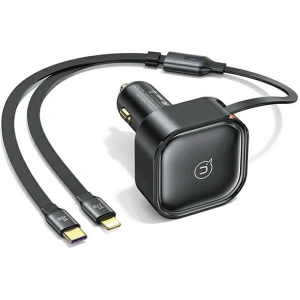 Kup Ładowarka samochodowa USAMS C41 ze zwijanym kablem 2xUSB-C PD 30W Fast Charge czarny/black - USA1064 - {ean13} - Sklep Home Screen