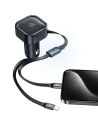 Kup Ładowarka samochodowa USAMS C41 ze zwijanym kablem 2xUSB-C PD 30W Fast Charge czarny/black - USA1064 - {ean13} - Sklep Home Screen