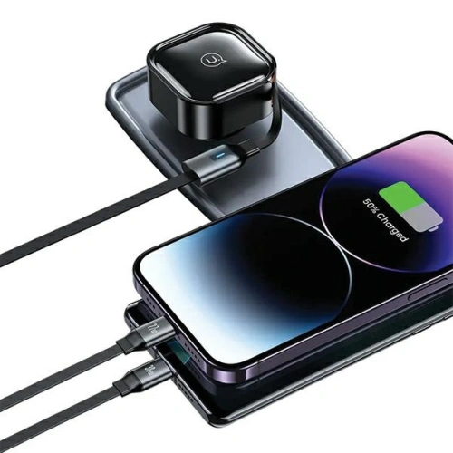 Kup Ładowarka samochodowa USAMS C41 ze zwijanym kablem 2xUSB-C PD 30W Fast Charge czarny/black - USA1064 - {ean13} - Sklep Home Screen