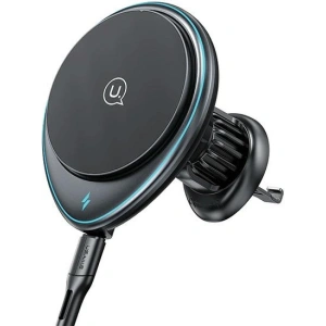 Kup Auto-Halterung für Lüftungsgitter USAMS US-CD222 mit 15W induktiver Ladestation schwarz/black - USA1066 - {ean13} - Sklep Home Screen