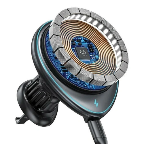 Kup Auto-Halterung für Lüftungsgitter USAMS US-CD222 mit 15W induktiver Ladestation schwarz/black - USA1066 - {ean13} - Sklep Home Screen