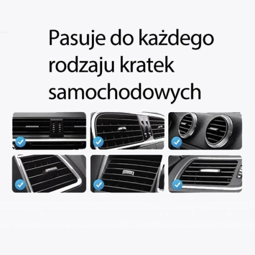 Kup Suport auto pentru grilă USAMS US-CD222 cu încărcător inductiv de 15W negru/black - USA1066 - {ean13} - Sklep Home Screen