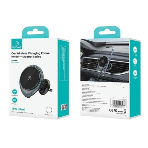 Buy USAMS US-CD222 car grille mount with 15W inductive charger black - USA1066 - {ean13} - Home Screen Store Europe