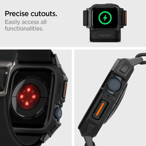 Kup Etui Spigen Lite Fit Pro Apple Watch 4/5/6/7/8/9/SE 44/45mm Matt Fekete - SPN3352 - {ean13} - Sklep Home Screen