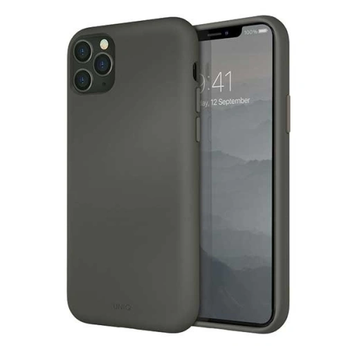 Kup Apple UNIQ Lino Hue Tasche iPhone 11 Pro Max grau/moosgrau - UNIQ79GRY - {ean13} - Sklep Home Screen