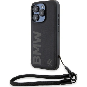 Kup Etui BMW BMHCP15X23RMRLK Apple iPhone 15 Pro Max hardcase Signature Leather Wordmark Cord czarny/black - BMW615 - {ean13} - Sklep Home Screen