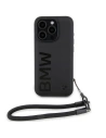 Buy BMW BMHCP15X23RMRLK Apple iPhone 15 Pro Max hardcase Signature Leather Wordmark Cord black - BMW615 - {ean13} - Home Screen Store Europe