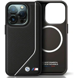 Buy BMW BMHMP15X23PUCPK Apple iPhone 15 Pro Max hardcase Perforated Twisted Line MagSafe black - BMW618 - {ean13} - Home Screen Store Europe