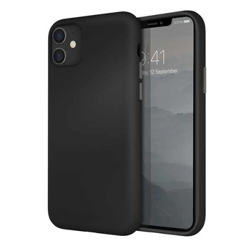 Kup Etui UNIQ Lino Hue Apple iPhone 11 negru/cerneală neagră - UNIQ85BLK - {ean13} - Sklep Home Screen