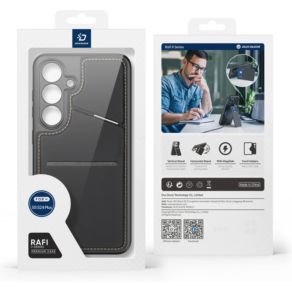Etui Dux Ducis Rafi ll Mag Samsung Galaxy S24+ Plus czarne