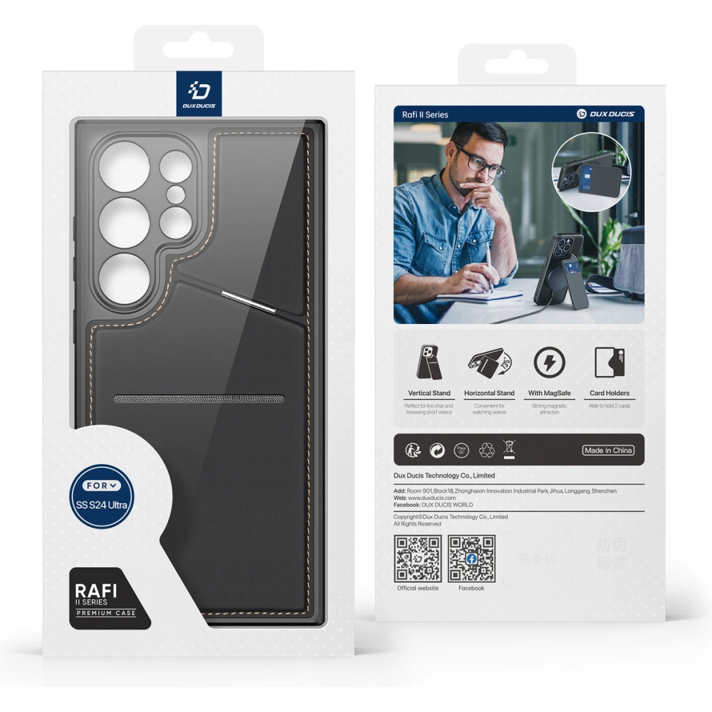Etui Dux Ducis Rafi ll Mag Samsung Galaxy S24 Ultra czarne
