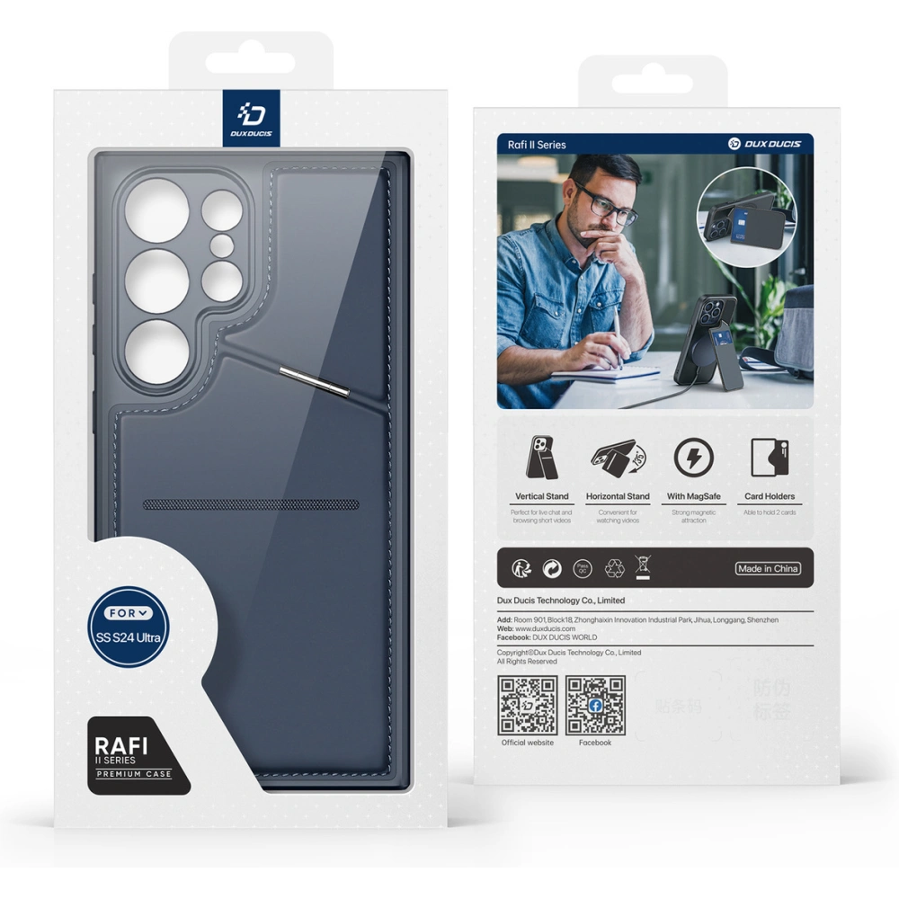 Etui Dux Ducis Rafi ll Mag Samsung Galaxy S24 Ultra niebieskie