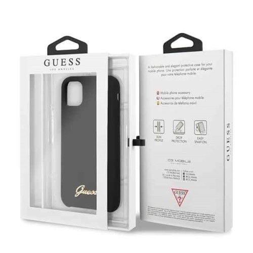 Kup Etui Guess GUHCN58LSLMGBK Apple iPhone 11 Pro negru/czarny hard case Silicon Vintage Gold Logo - GUE166BLK - {ean13} - Sklep Home Screen