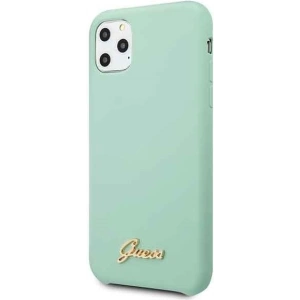 Kup Etui Guess GUHCN58LSLMGG Apple iPhone 11 Pro verde/green hard case Silicon Vintage Gold Logo - GUE167GRN - {ean13} - Sklep Home Screen