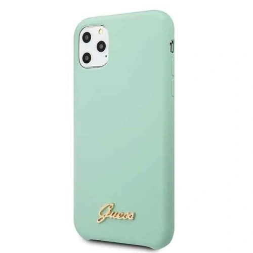 Kup Etui Guess GUHCN58LSLMGG Apple iPhone 11 Pro zelený/green hard case Silicone Vintage Gold Logo - GUE167GRN - {ean13} - Sklep Home Screen
