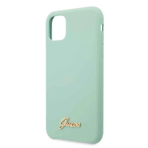 Kup Etui Guess GUHCN58LSLMGG Apple iPhone 11 Pro zelený/green hard case Silicone Vintage Gold Logo - GUE167GRN - {ean13} - Sklep Home Screen