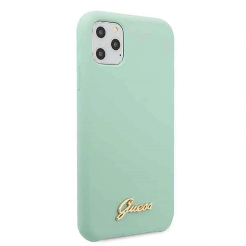 Kup Etui Guess GUHCN58LSLMGG Apple iPhone 11 Pro zelený/green hard case Silicone Vintage Gold Logo - GUE167GRN - {ean13} - Sklep Home Screen