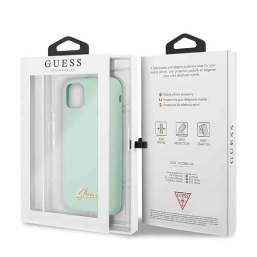 Kup Etui Guess GUHCN58LSLMGG Apple iPhone 11 Pro zelený/green hard case Silicone Vintage Gold Logo - GUE167GRN - {ean13} - Sklep Home Screen