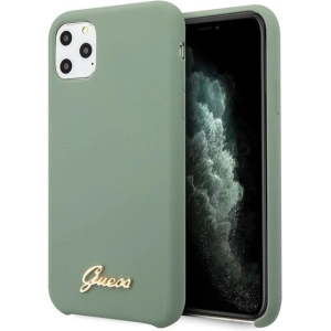 Kup Etui Guess GUHCN58LSLMGKA Apple iPhone 11 Pro khaki hard case Silicon Vintage Gold Logo - GUE168KHA - {ean13} - Sklep Home Screen