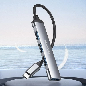 Buy AWEI CL-150T hub 4in1 USB-C / 4xUSB-A black - AWEI177 - {ean13} - Home Screen Store Europe