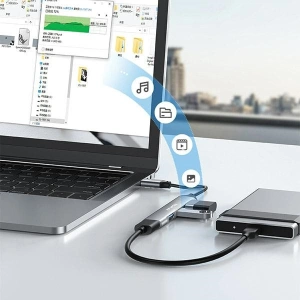 Kup Adapter 4w1 AWEI CL-150T Hub USB-C / 4xUSB-A schwarz/black - AWEI177 - {ean13} - Sklep Home Screen