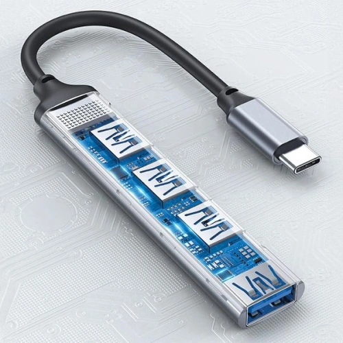 Kup Adaptér 4w1 AWEI CL-150T hub USB-C / 4xUSB-A černý/black - AWEI177 - {ean13} - Sklep Home Screen