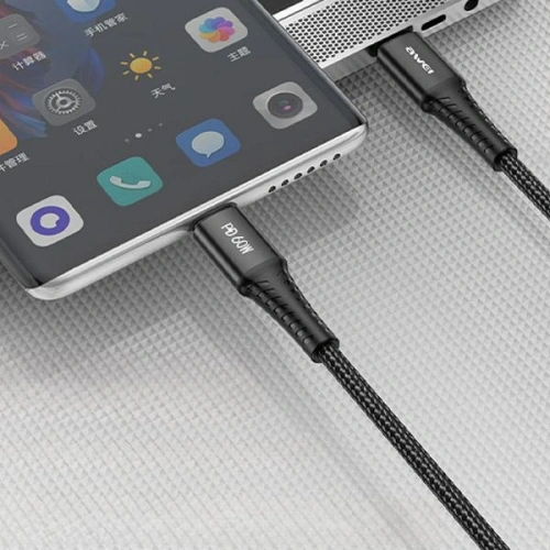 Kup Cablul AWEI CL-111T USB-C / USB-C 60W negru/black - AWEI178 - {ean13} - Sklep Home Screen