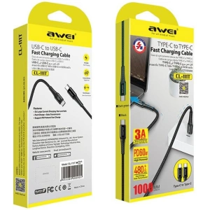 Kup Kabel AWEI CL-111T USB-C / USB-C 60W czarny/black - AWEI178 - {ean13} - Sklep Home Screen