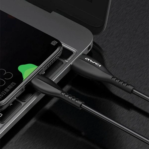 Kup Cablu AWEI CL-115T USB-A / USB-C 2.4A negru/black - AWEI179 - {ean13} - Sklep Home Screen
