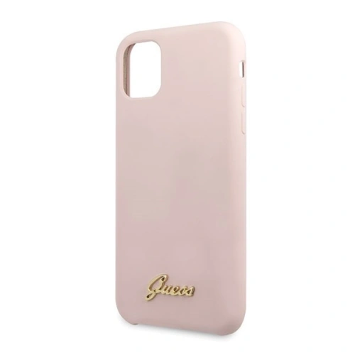 Kup Etui Guess GUHCN58LSLMGLP Apple iPhone 11 Pro roz case din silicon vintage cu logo auriu. - GUE169PNK - {ean13} - Sklep Home Screen