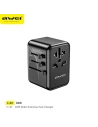 AWEI C-40 travel charger 2xUSB-A, 3xUSB-C 65W US/AU/EU/UK black