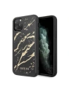 Guess Apple Tasche GUHCN58MGGBK iPhone 11 Pro schwarz/schwarz Hartschale Glitter Marble Glass