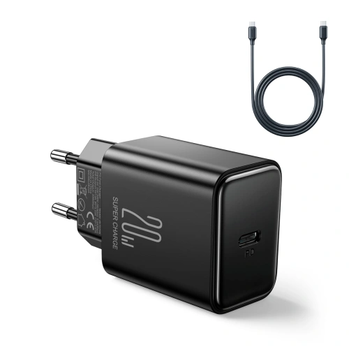 Kup Netzteil Joyroom JR-TCF06 USB-C PD 20W + schwarzes USB-C-Kabel - JYR974 - {ean13} - Sklep Home Screen