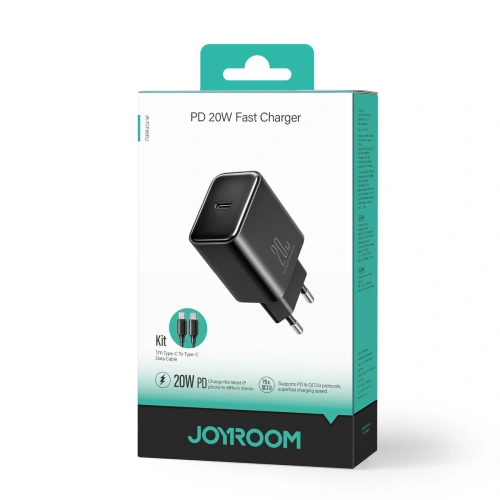 Kup Netzteil Joyroom JR-TCF06 USB-C PD 20W + schwarzes USB-C-Kabel - JYR974 - {ean13} - Sklep Home Screen