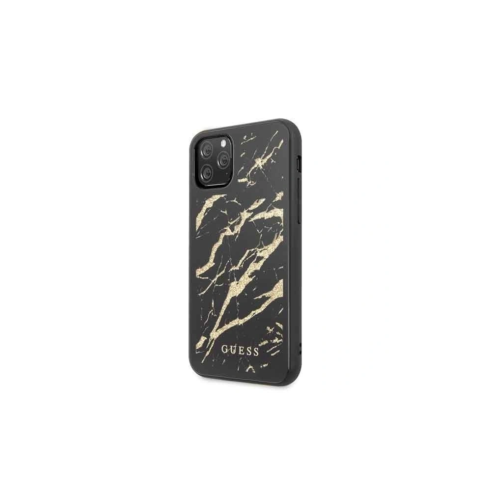 Etui Guess GUHCN58MGGBK Apple iPhone 11 Pro czarny/black hard case Glitter Marble Glass